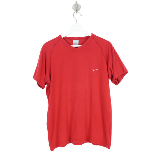 00s Nike Red Embroidered t-Shirt (S)