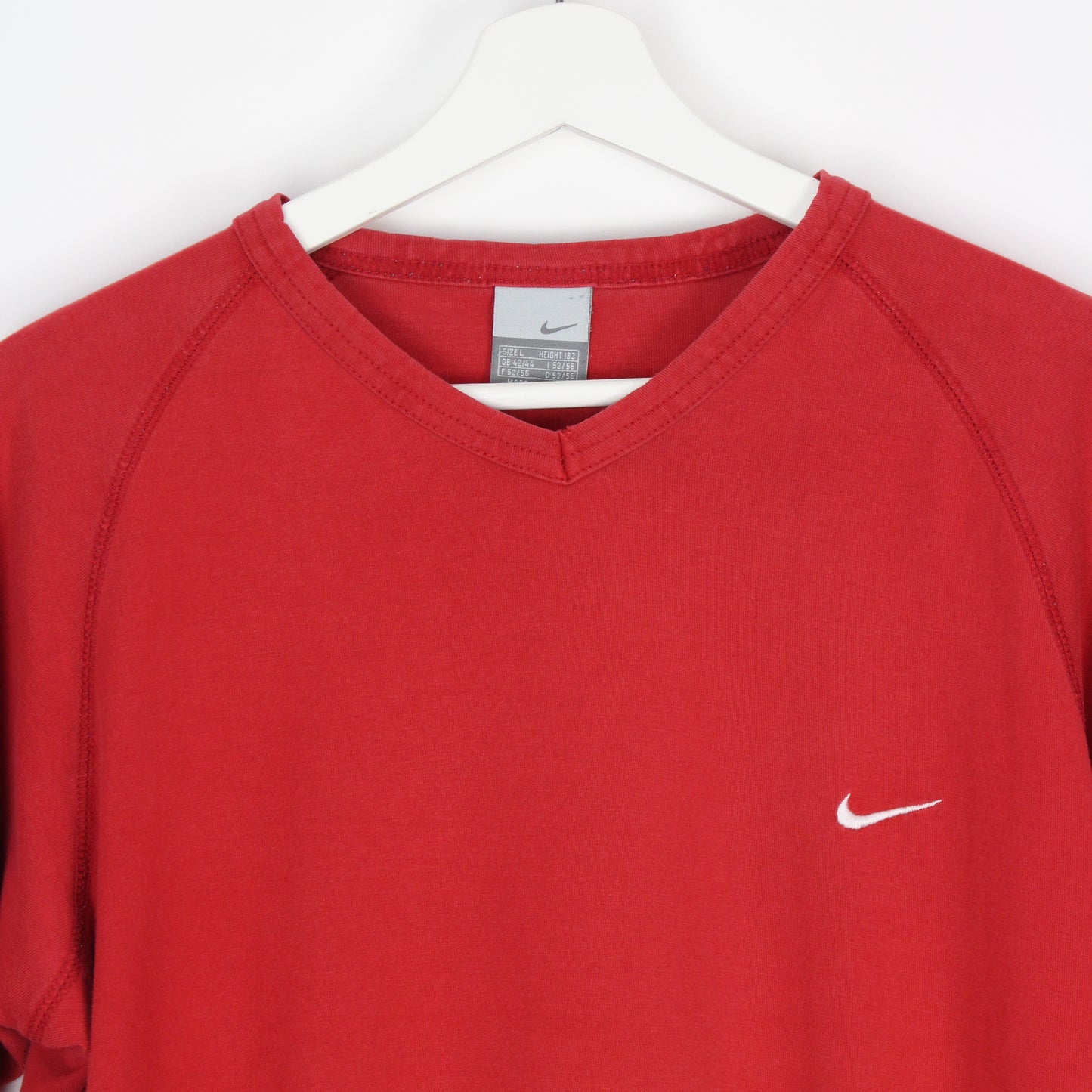 00s Nike Red Embroidered t-Shirt (S)