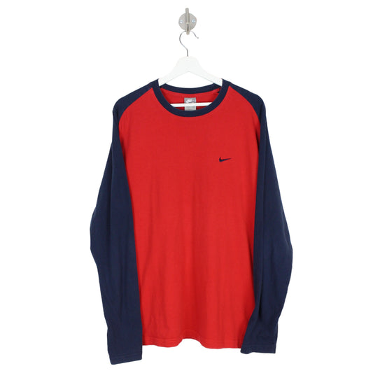 00s Nike Red Embroidered T-Shirt (L)