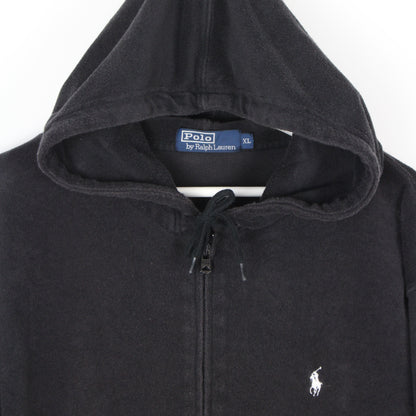 Polo Ralph Lauren Black Velour Hoodie (XL)