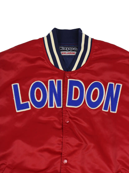 00s Kappa London Red Varsity Jacket (XXL)