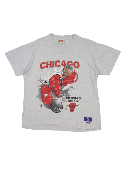 90s Nutmeg Chicago Bulls Grey T-Shirt (S)