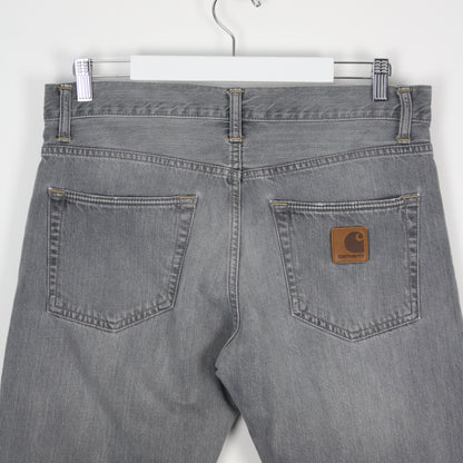 Carhartt Grey Regular Tapered Fit Denim Jeans (W32" X L32")