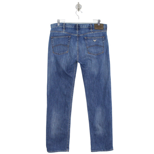 Armani Jeans Blue Straight Denim Jeans (W36" X L34")