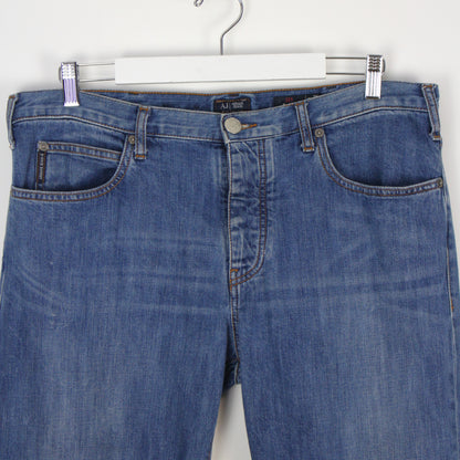 Armani Jeans Blue Straight Denim Jeans (W36" X L34")