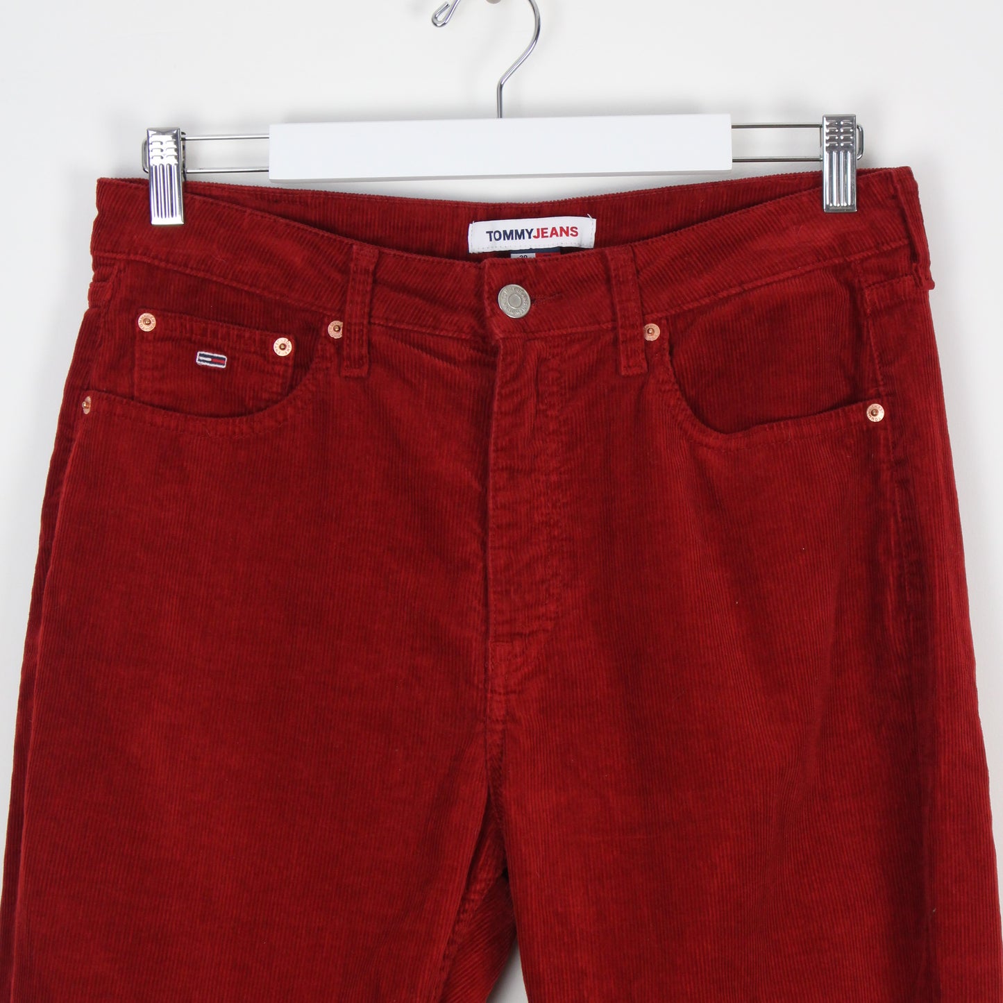 Tommy Hilfiger Red Corduroy Capri Trousers (W30" X L23")