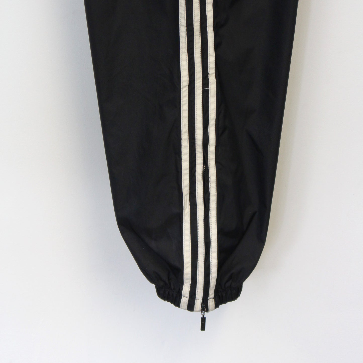 90s Adidas Black Shell Tracksuit Bottoms (L)