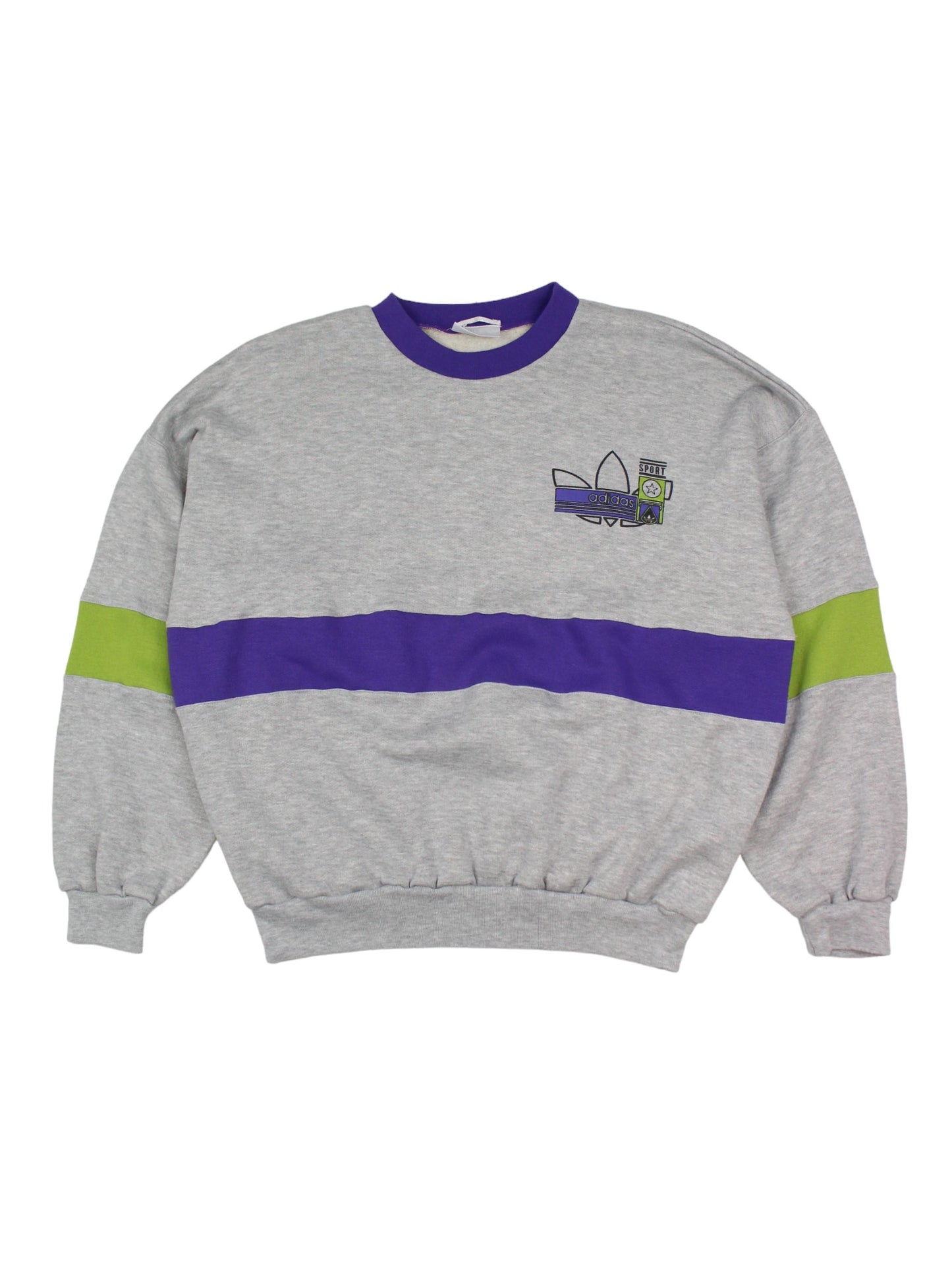 90s Adidas Grey Sweatshirt (S)