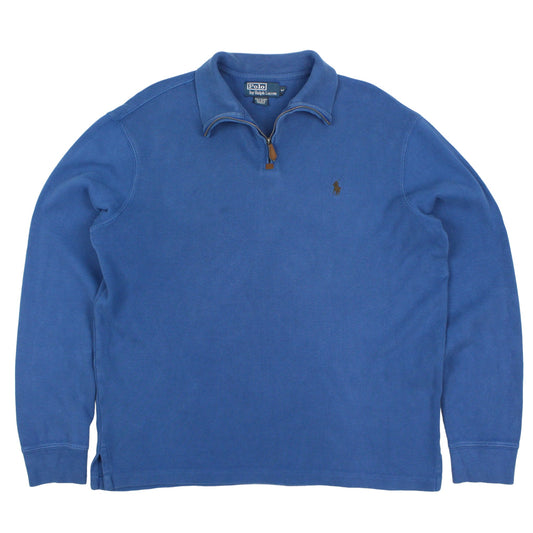 Polo Ralph Lauren Blue 1/4 Zip Sweatshirt (L)