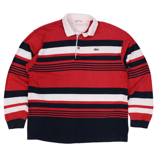 Lacoste Red Striped Rugby Shirt (L)