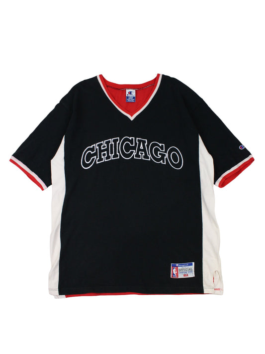 90s Champion Chicago Bulls Black Shooting T-Shirt (XL)