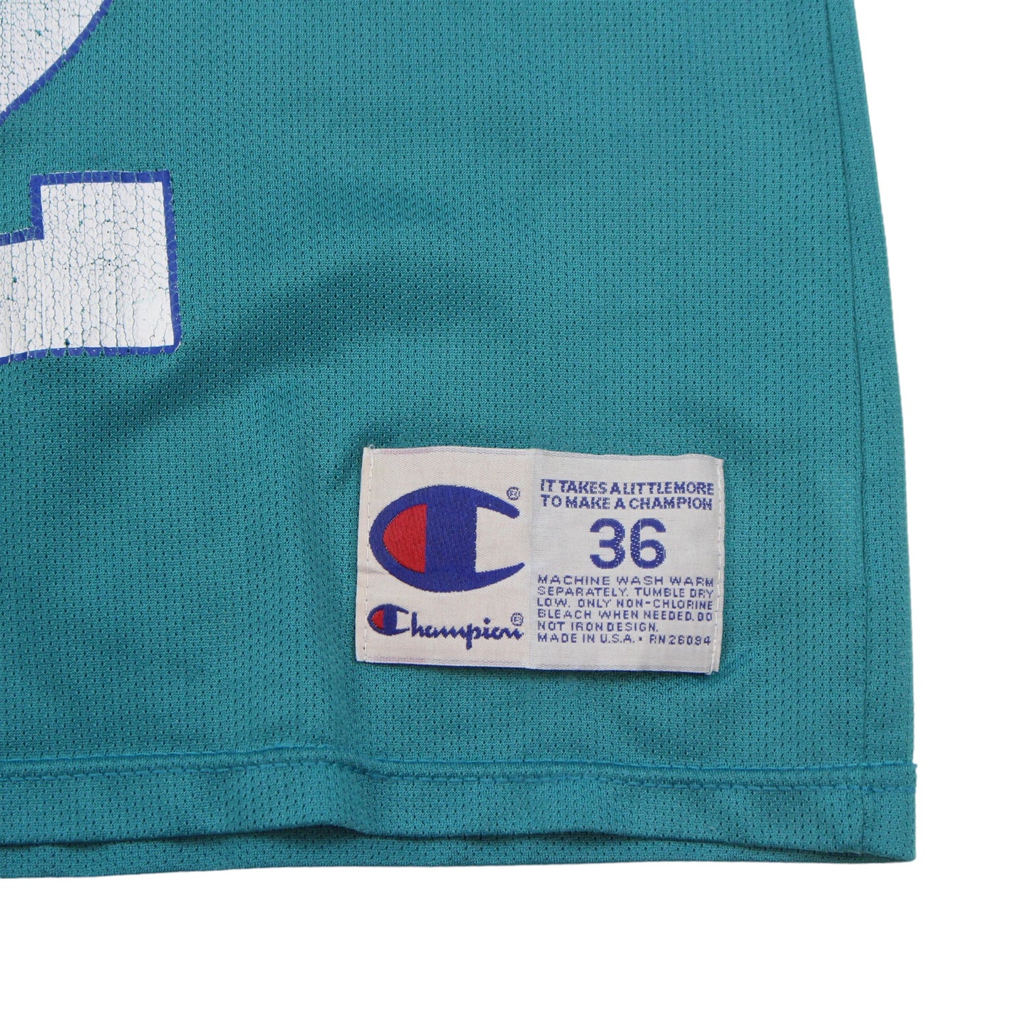 1992-95 Charlotte Hornets Champion #2 L Johnson Jersey (XS)