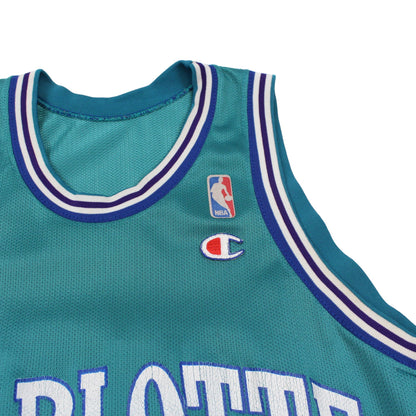 1992-95 Charlotte Hornets Champion #2 L Johnson Jersey (XS)