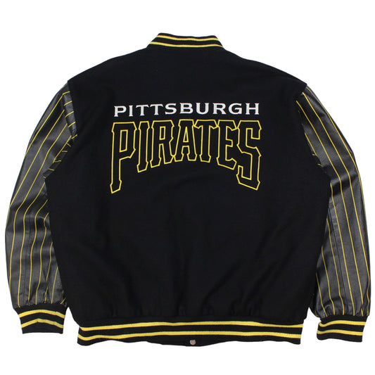 Pittsburgh Pirates Black Heavy Varsity Jacket (XXL)