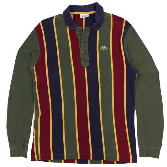 00s Lacoste Striped Rugby Shirt (S)
