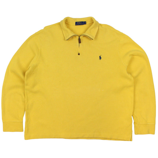 Polo Ralph Lauren Yellow 1/4 Zip Sweatshirt (L)