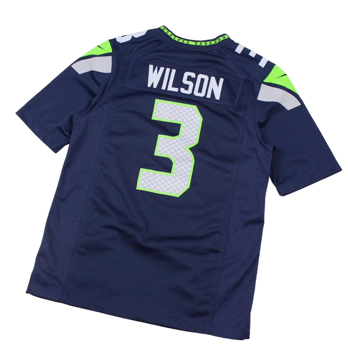 Seattle Seahawks Nike #3 Wilson Navy Jersey (M)