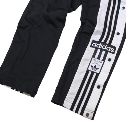 Adidas Black Popper Tracksuit Bottoms (XS)