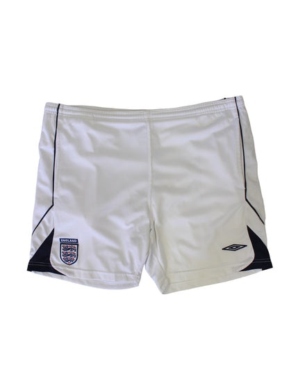 00s England Umbro White Training Shorts (XL)