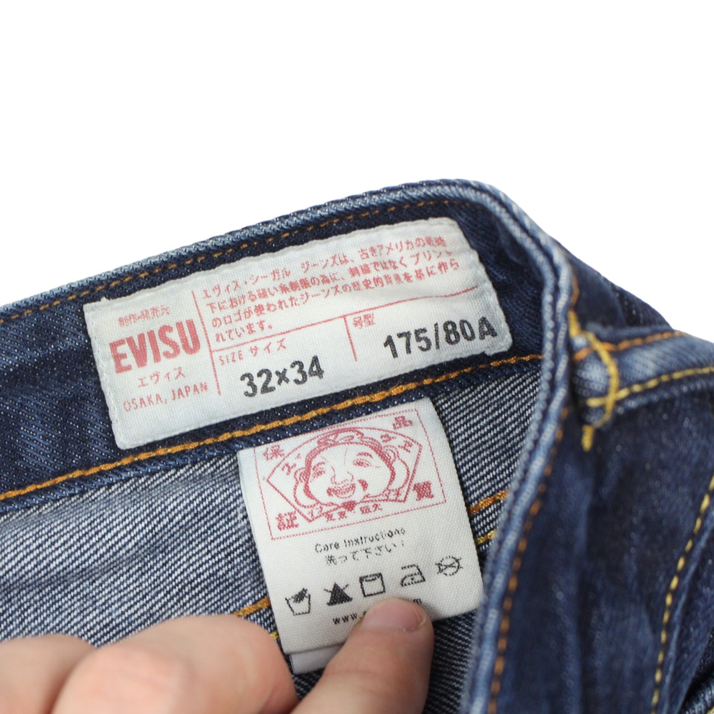 Evisu Daicock Dark Denim Straight Jeans (W32" X L30")