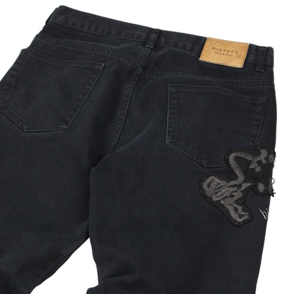 00s Iceberg History Black Straight Denim Jeans (W32" X L31")