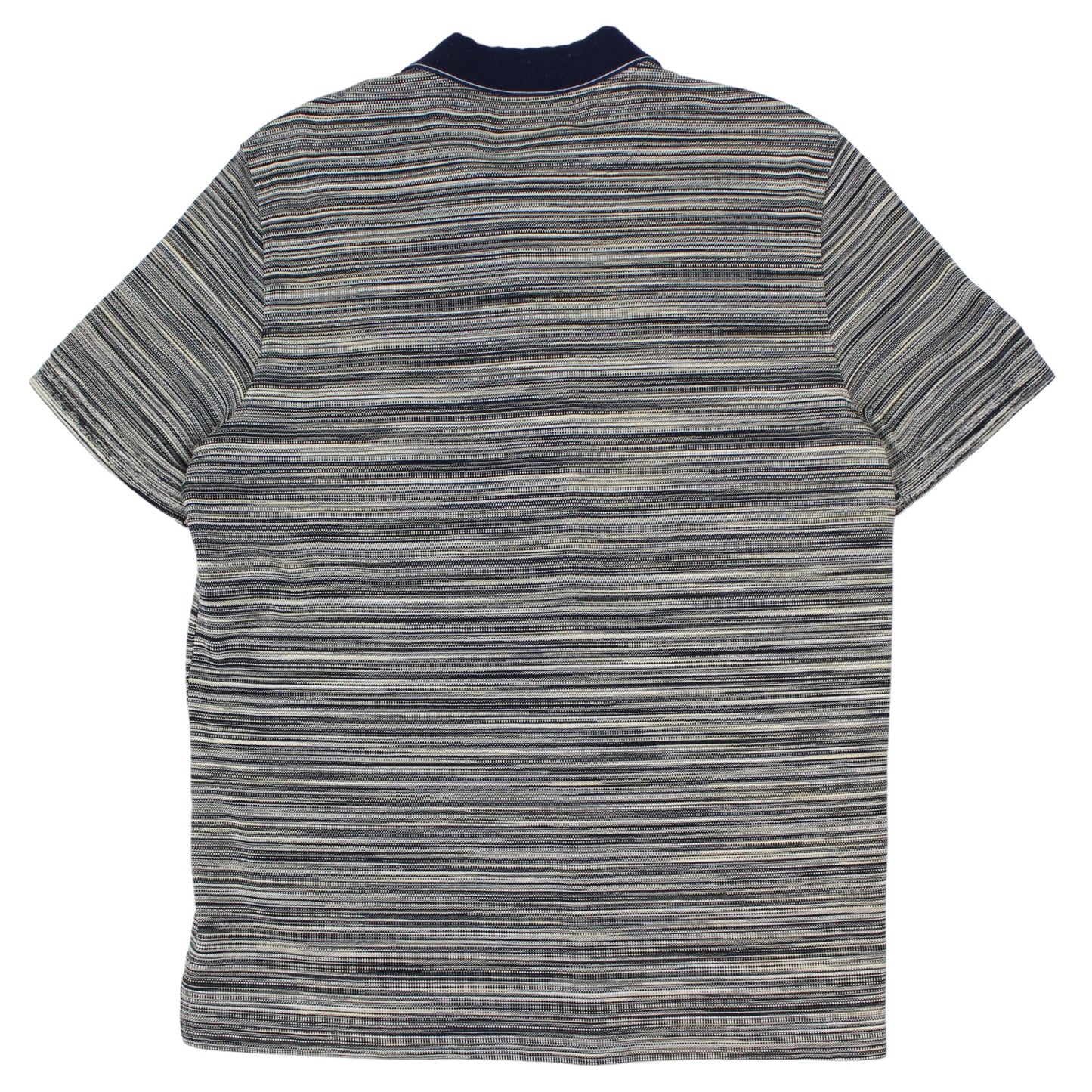 Missoni Navy/Grey Striped Polo top (M)