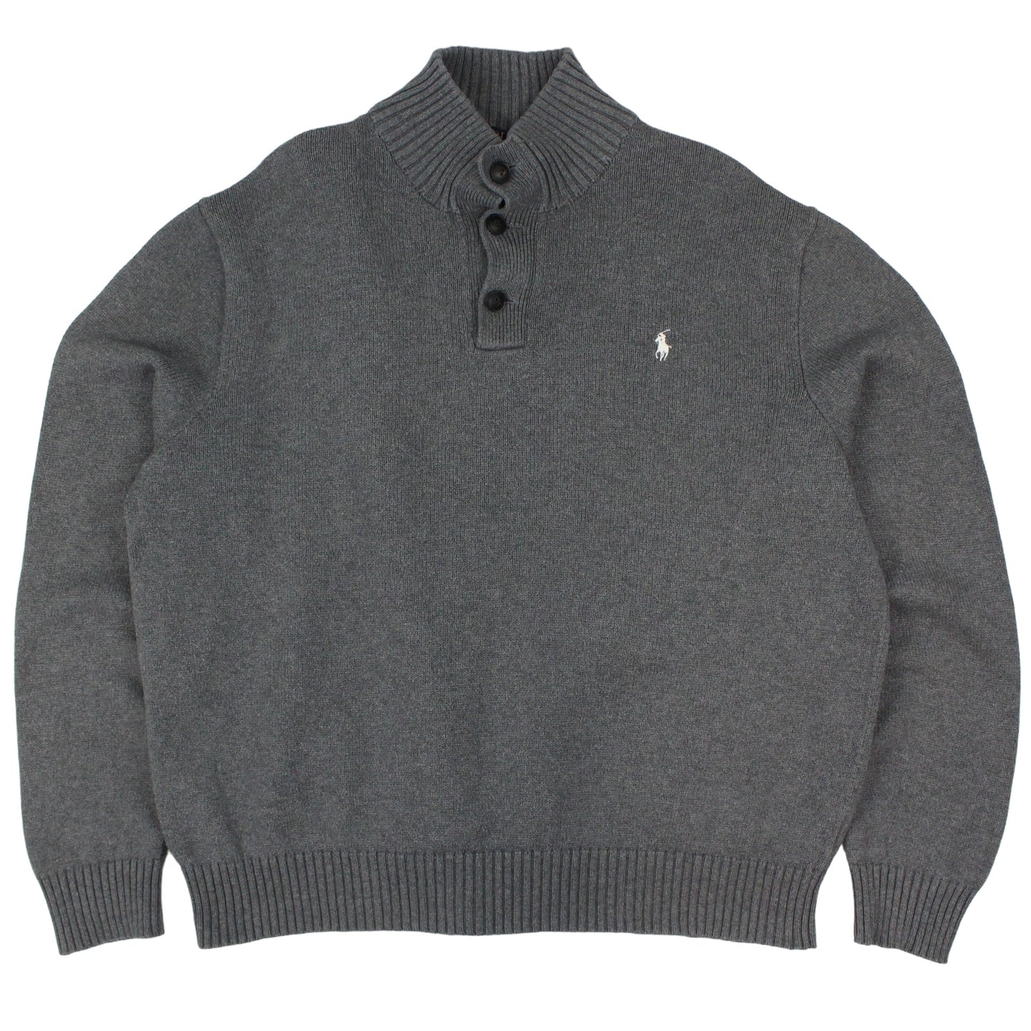 Polo Ralph Lauren Grey Heavy Knitted Jumper (XXL)