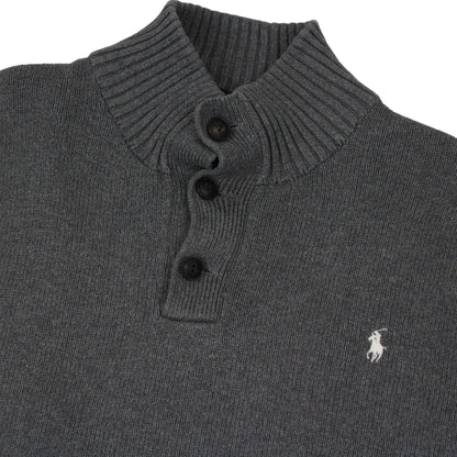 Polo Ralph Lauren Grey Heavy Knitted Jumper (XXL)