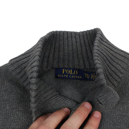 Polo Ralph Lauren Grey Heavy Knitted Jumper (XXL)