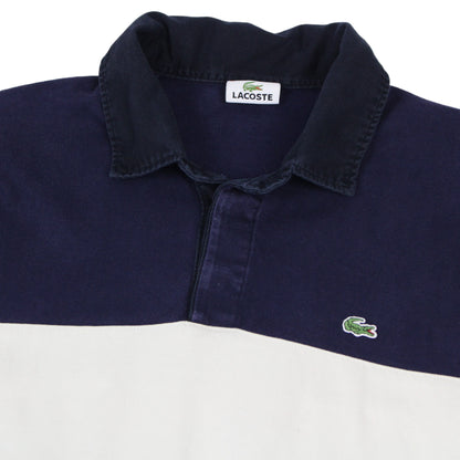 Lacoste Navy/Cream Rugby Shirt (M)