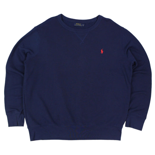 Polo Ralph Lauren Navy Embroidered Sweatshirt (XL)