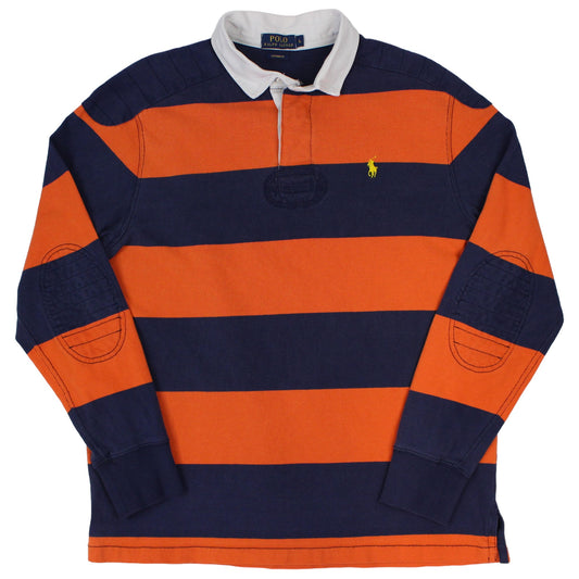 Polo Ralph Lauren Navy/Orange Rugby Shirt (M)