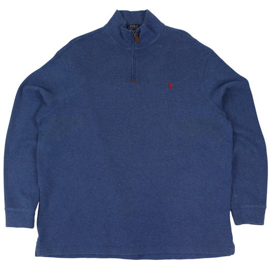 Polo Ralph Lauren Blue 1/4 Zip Sweatshirt (XXL)