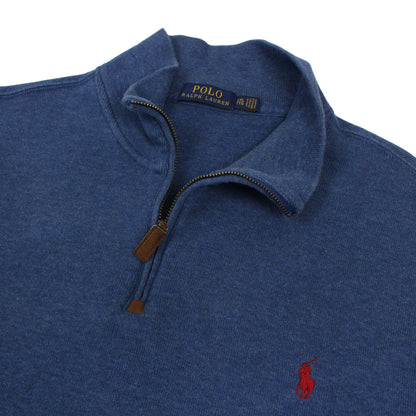 Polo Ralph Lauren Blue 1/4 Zip Sweatshirt (XXL)