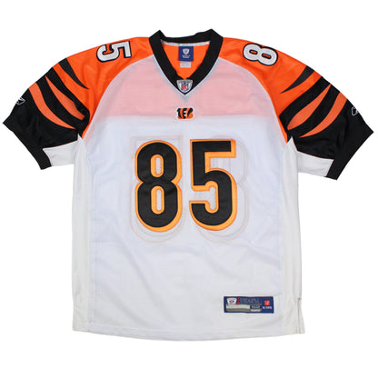 00s Cincinnati Bengal Reebok White #85  Ochocino Jersey (XL)