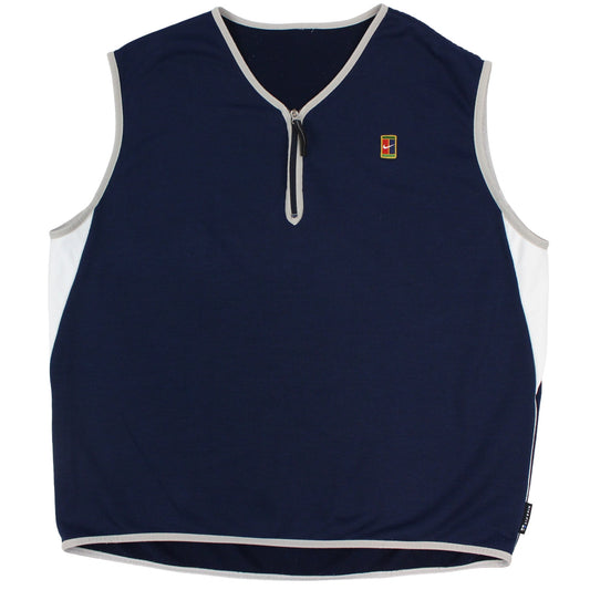 90s Nike Court Navy Sleeveless Sweatshirt (XL)