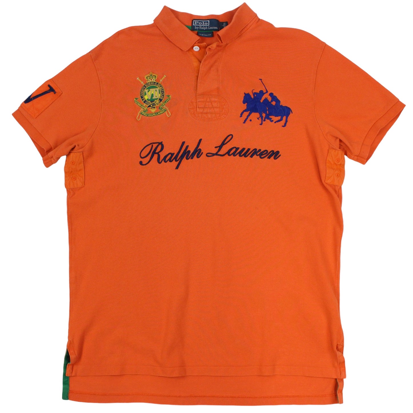 00s Polo Ralph Lauren Orange Polo Top (M)