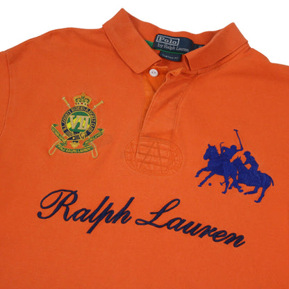 00s Polo Ralph Lauren Orange Polo Top (M)