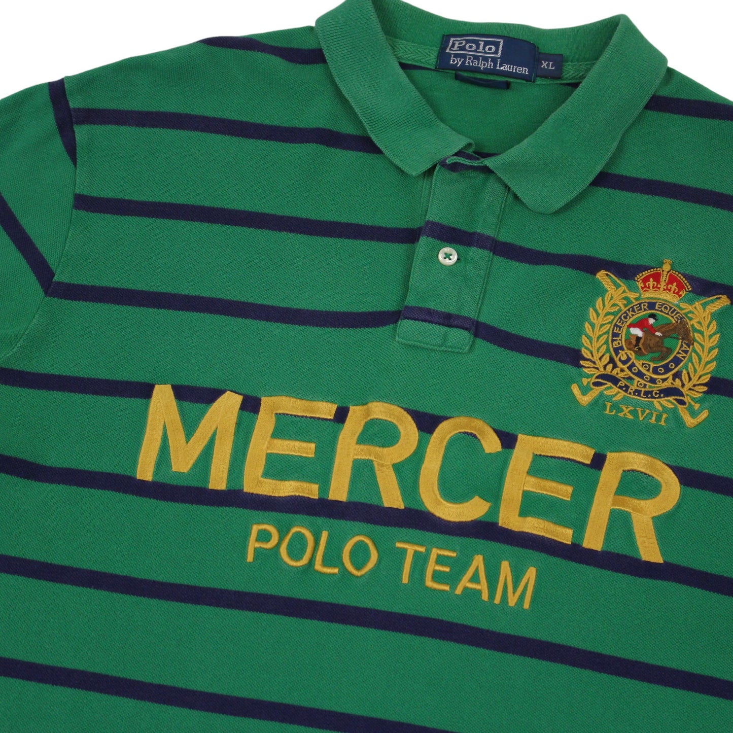 00s Polo Ralph Lauren Mercer Team Green Polo Top (L)