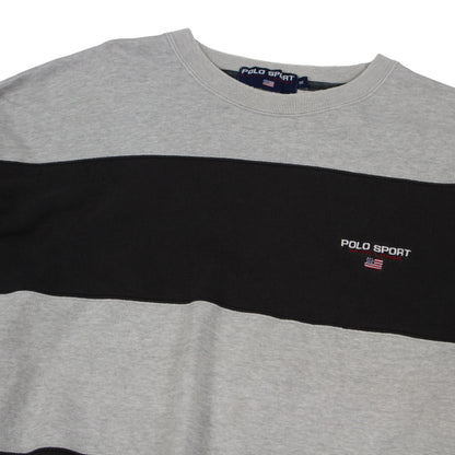 90s Polo Sport Grey/Black Sweatshirt (XXL)