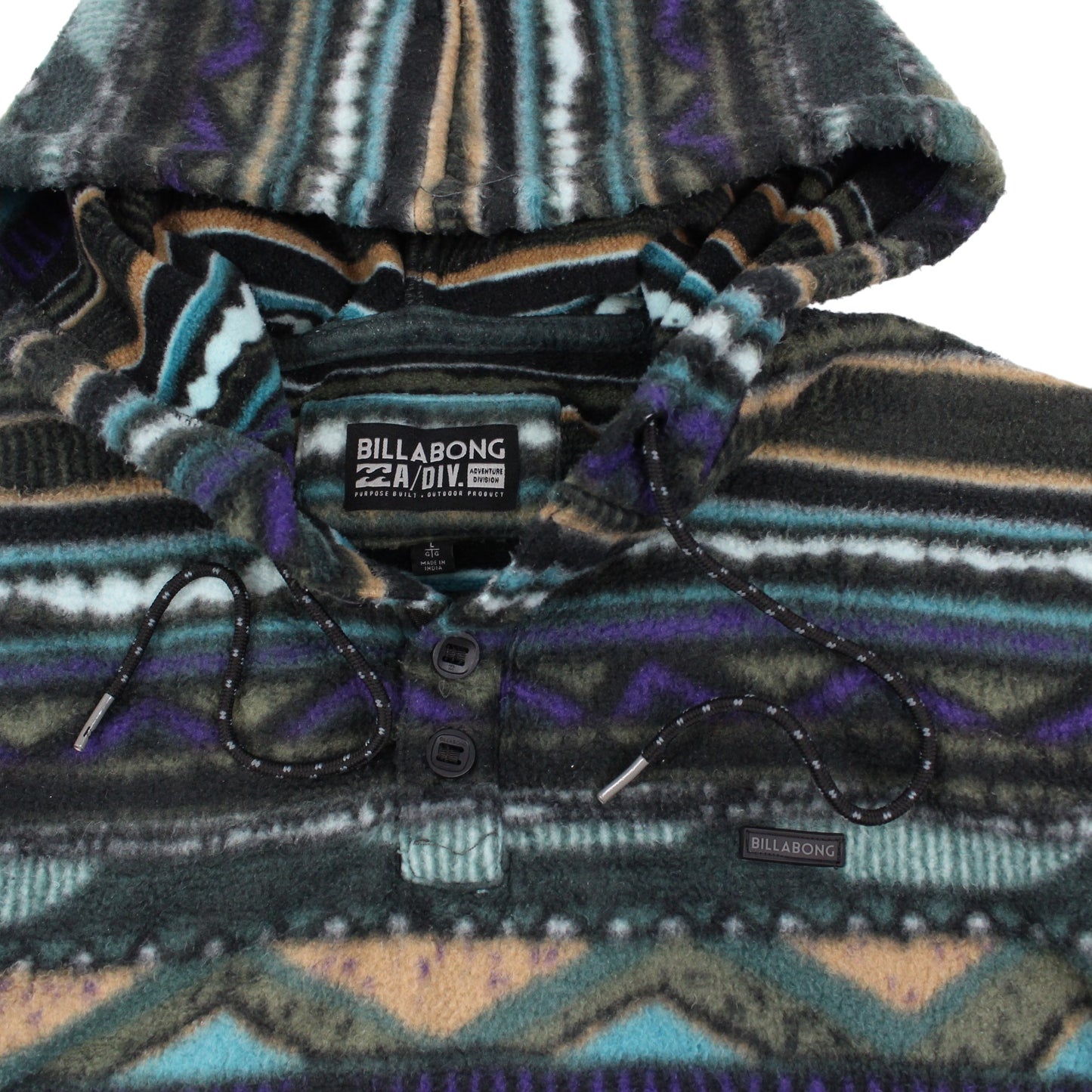 Billabong Multi Coloured Fleece Hooodie (M)