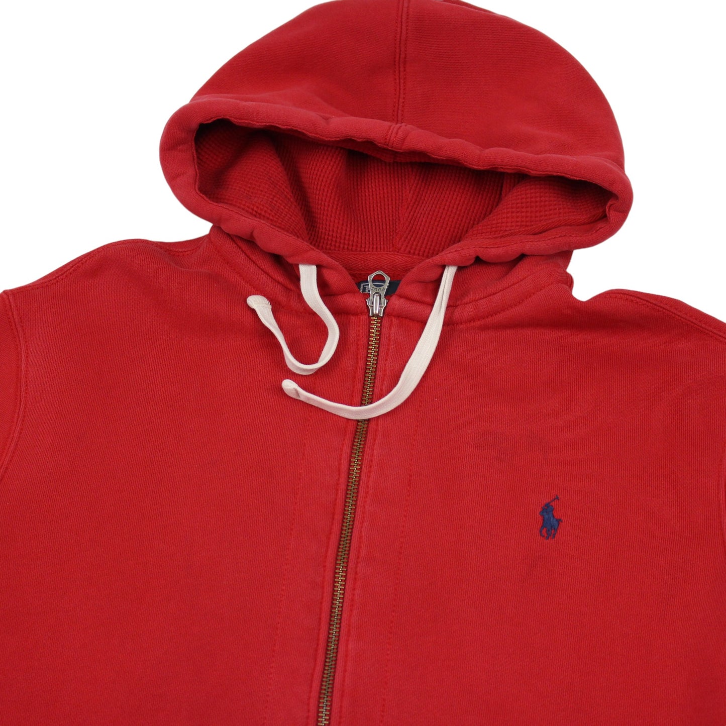 00s Polo Ralph Lauren Red Heavy Full Zip Hoodie (XL)