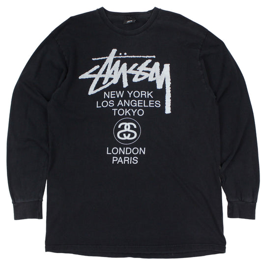 Stussy World Tour Black T-Shirt (M)