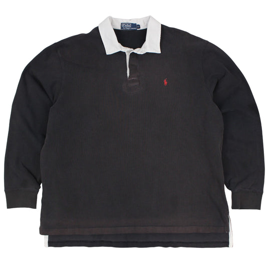 00s Polo Ralph Lauren Grey Rugby Shirt (XL)