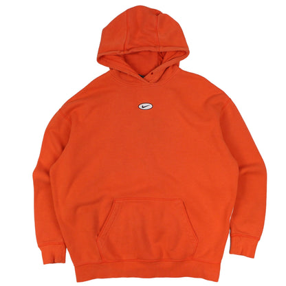 Nike Orange Embroidered Hoodie (L)