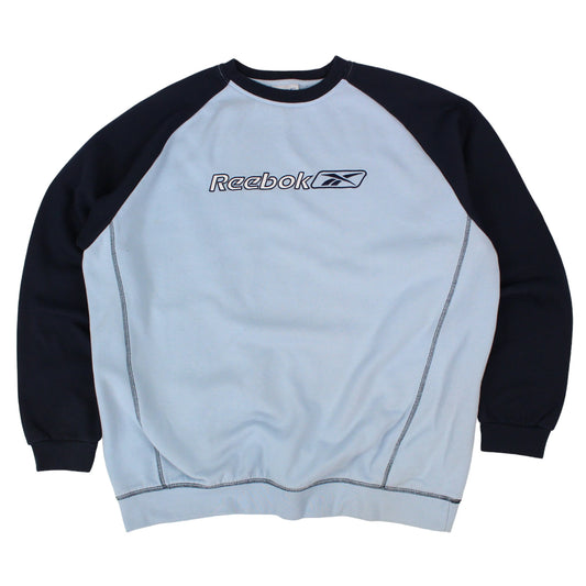 00s Reebok Blue Embroidered Sweatshirt (XL)