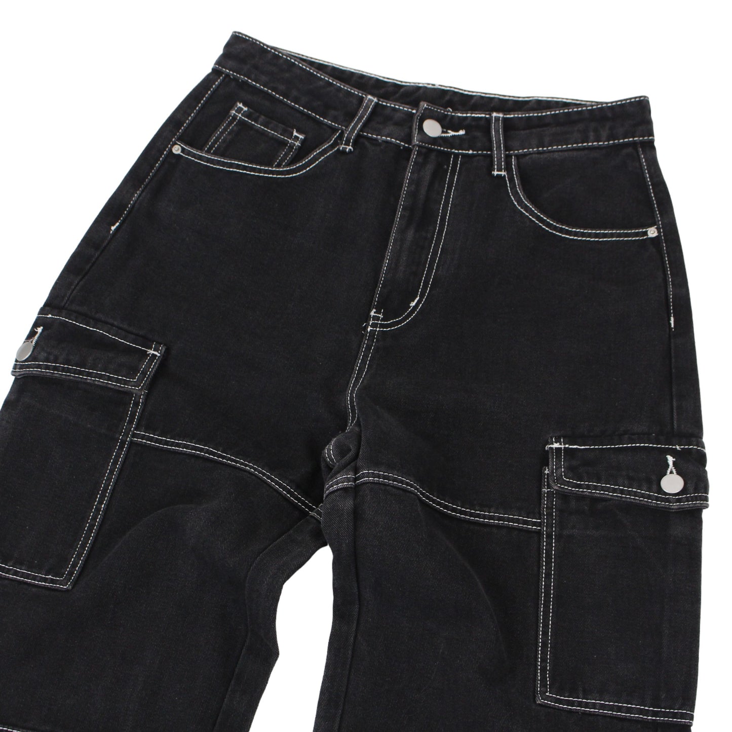 Black Denim Straight/Baggy Jeans (W28" X L33")