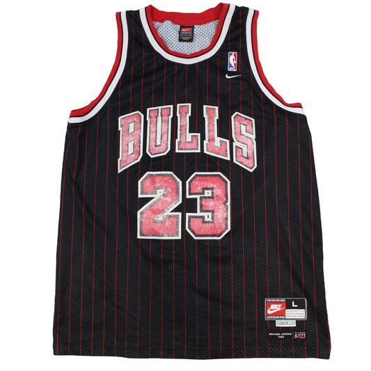 90s Chicago Bulls Nike #23 Jordan Black Jersey (L)