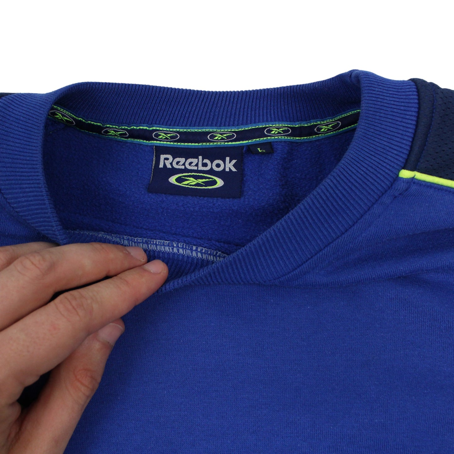 00s Reebok Blue Embroidered Sweatshirt (L)