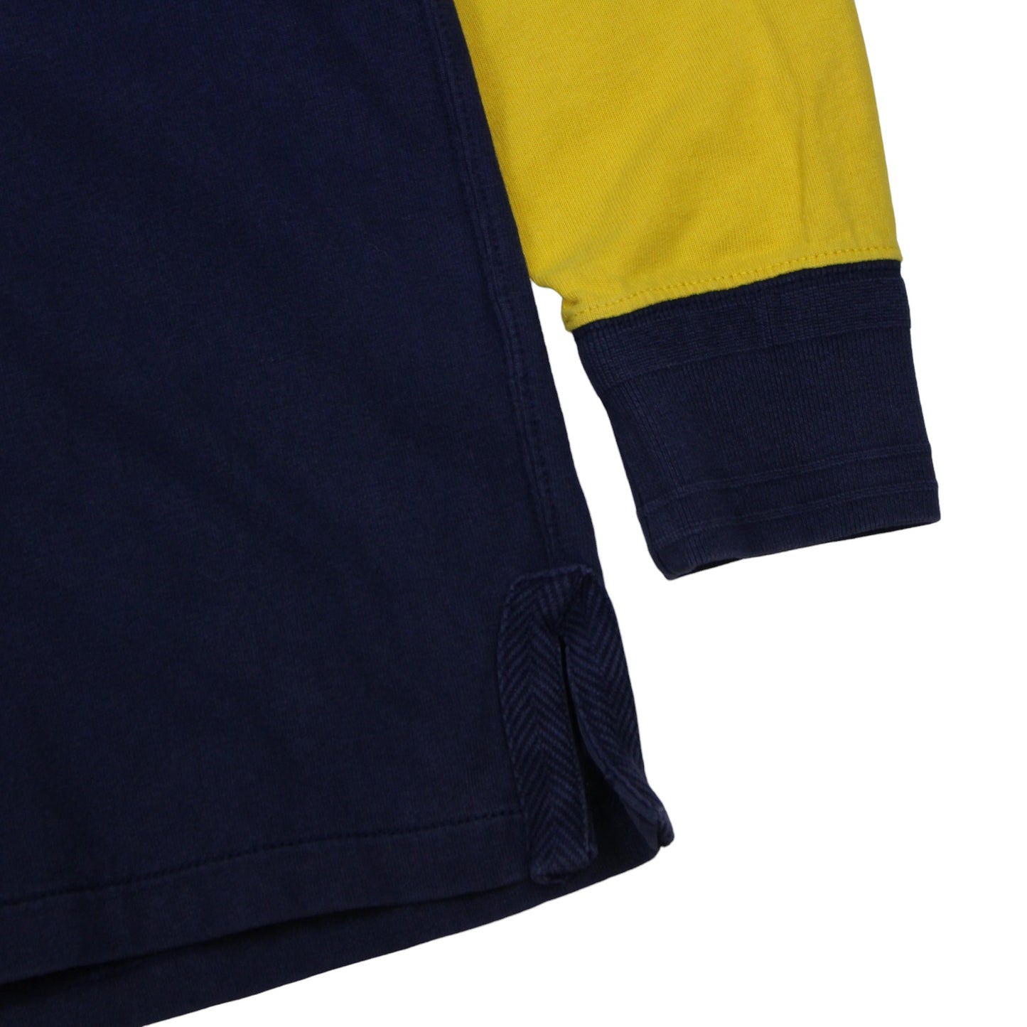 00s Polo Ralph Lauren Navy/Yellow Rugby Shirt (M)